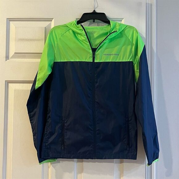 Vineyard Vines Boys XL Windbreaker Jacket Multicolor Hooded Lightweight - Picture 1 of 7